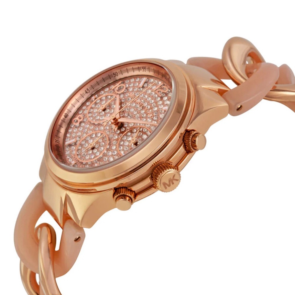 Michael Kors Runway Rose Gold Dial Two Tone
Steel Strap Watch for Women MK4283 - Picture 3 of 7